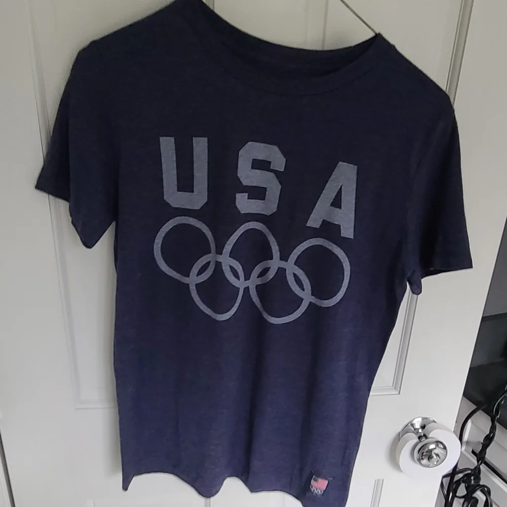 NWOT USA Olympic Boys Navy T-Shirt Short Sleeve Size Y 10-12 - Picture 1 of 4